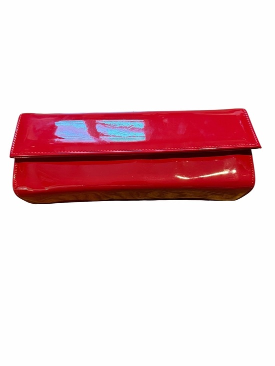 mabash Handbags - Glossy Red Patent Leather Fold-Over Clutch - Date Night